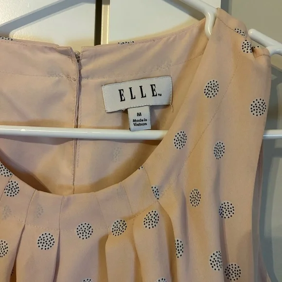 Elle Peach and Blue Midi Dress.  No Belt - Picture 5 of 5